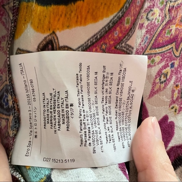 Etro Italian Luxury Colorful Paisley Wrap Kimono Dress - Picture 9 of 10